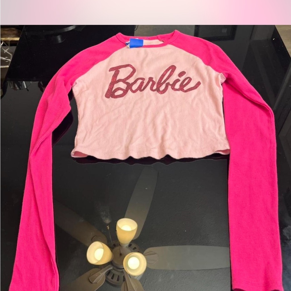 Barbie Pink and Red Long Sleeve women’s Tee